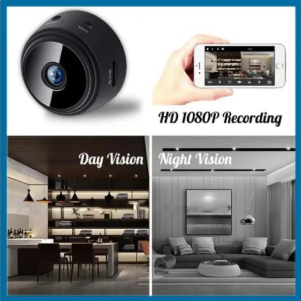 Câmera A9 Visão noturna HD Mini Wifi Câmera Hd 720 P Visão Noturna Sem Fio V - Imagem 6