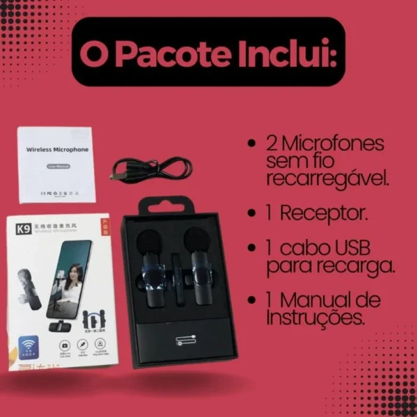 Microfone de Computador Portátil, Sem Fio - Imagem 5
