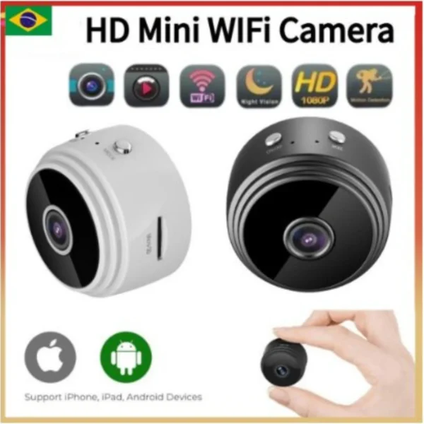 Câmera A9 Visão noturna HD Mini Wifi Câmera Hd 720 P Visão Noturna Sem Fio V - Imagem 5