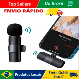 Microfone de Computador Portátil, Sem Fio