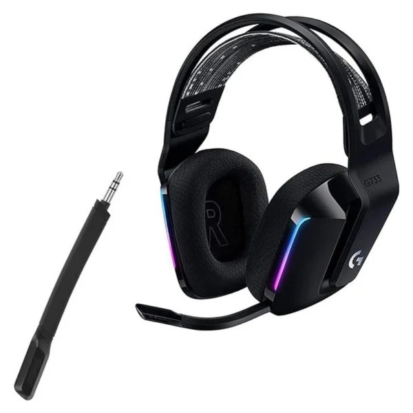 Fone de ouvido sem fio para jogos, microfone aux 3.5mm, substituições de fone