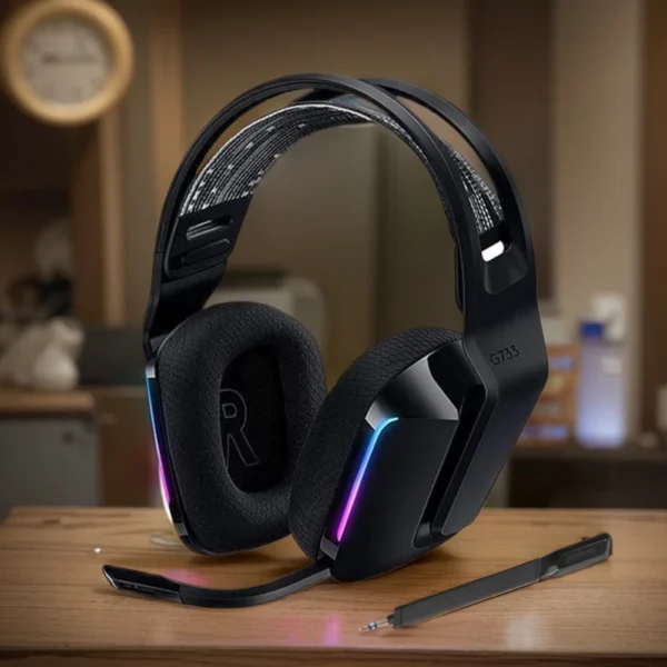Fone de ouvido sem fio para jogos, microfone aux 3.5mm, substituições de fone - Imagem 11
